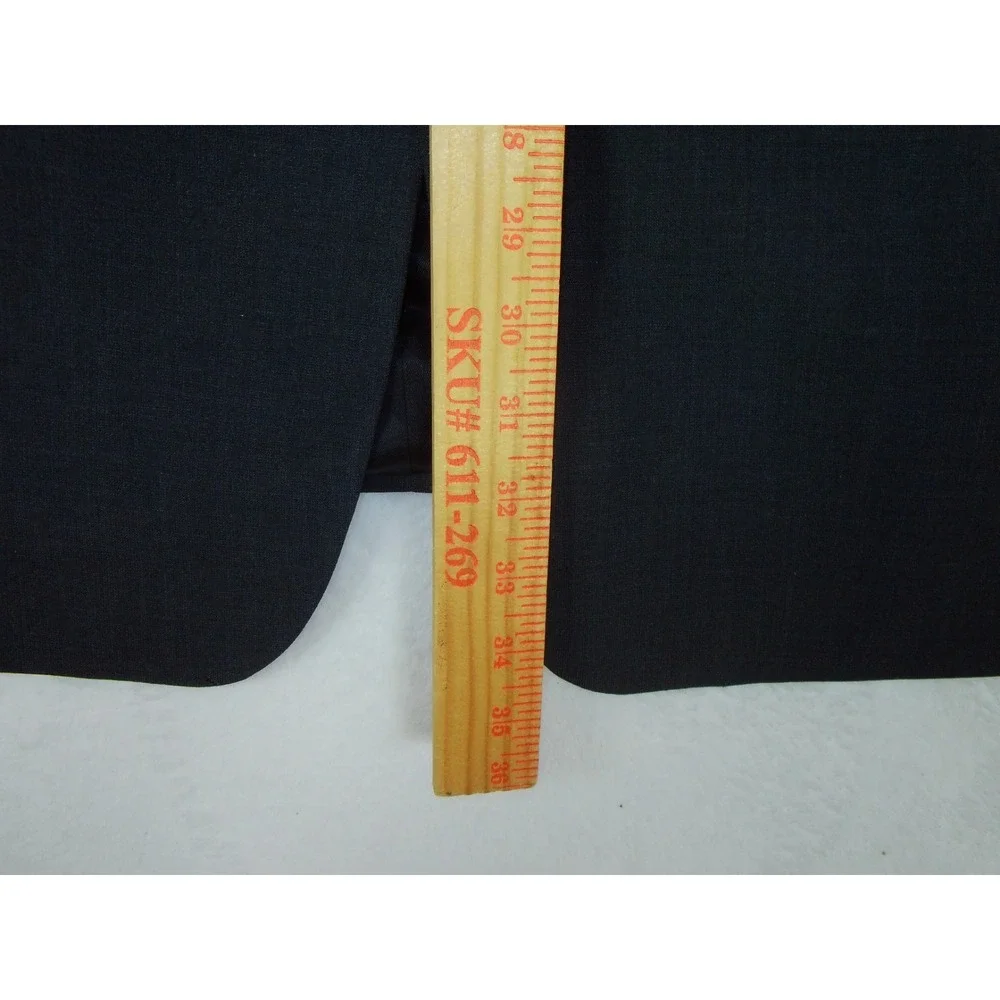 Brooks Brothers 100% Worsted Wool Blazer Jacket‎ Black Sz 43 L Union Made USA